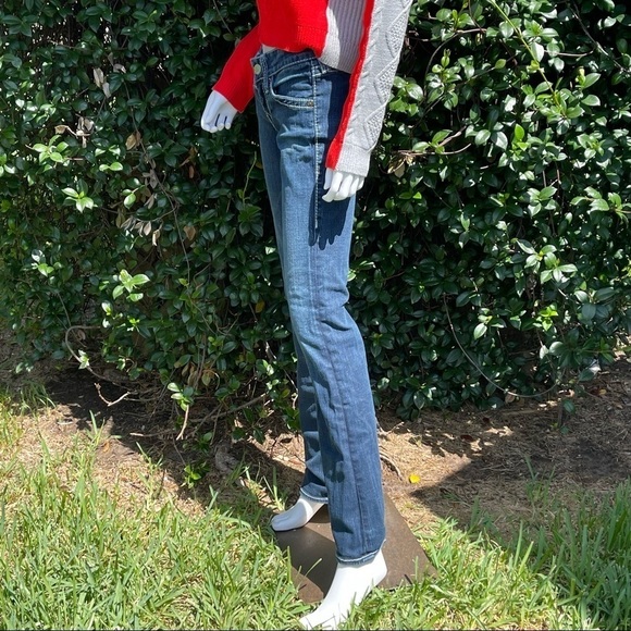 True Religion Dark Wash Low Rise Flare Leg Jeans - Picture 9 of 13